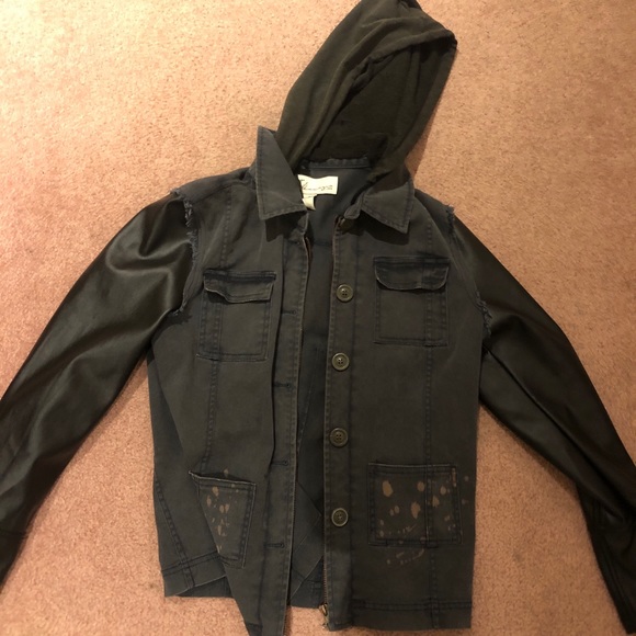 Vintage Havana Jacket with leather sleeves - Picture 2 of 2